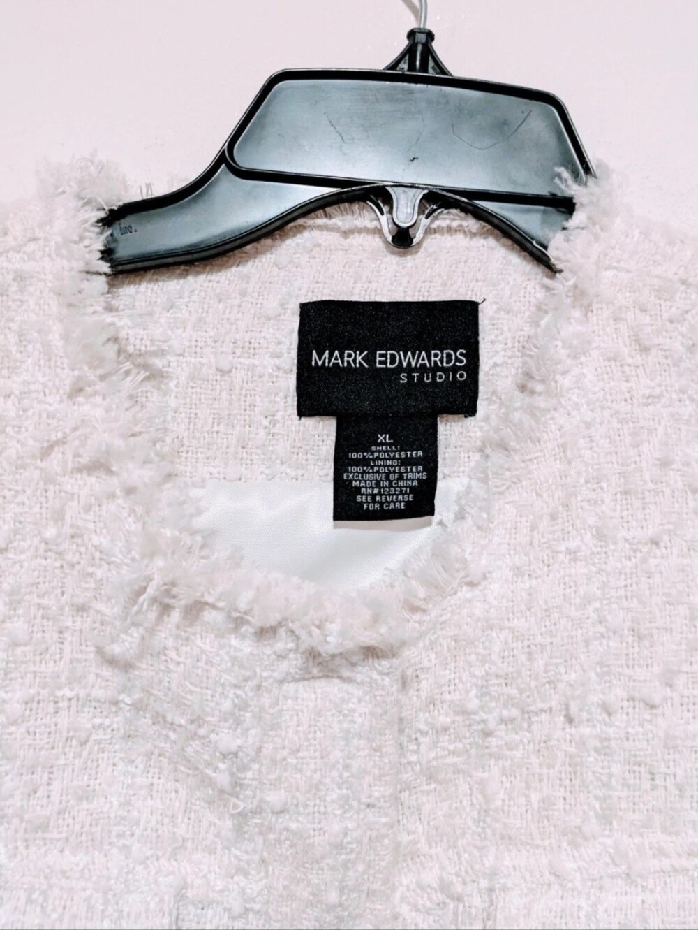 Mark Edwards Studio Cream Tweed Button-Front Jacket - Picture 2 of 4